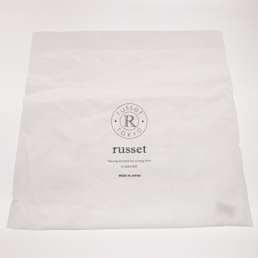 ■ russet ラシット ハンドバッグ トートバッグ 鞄 総柄 マグネット ポケット メンズ レディース ブラック 袋付き