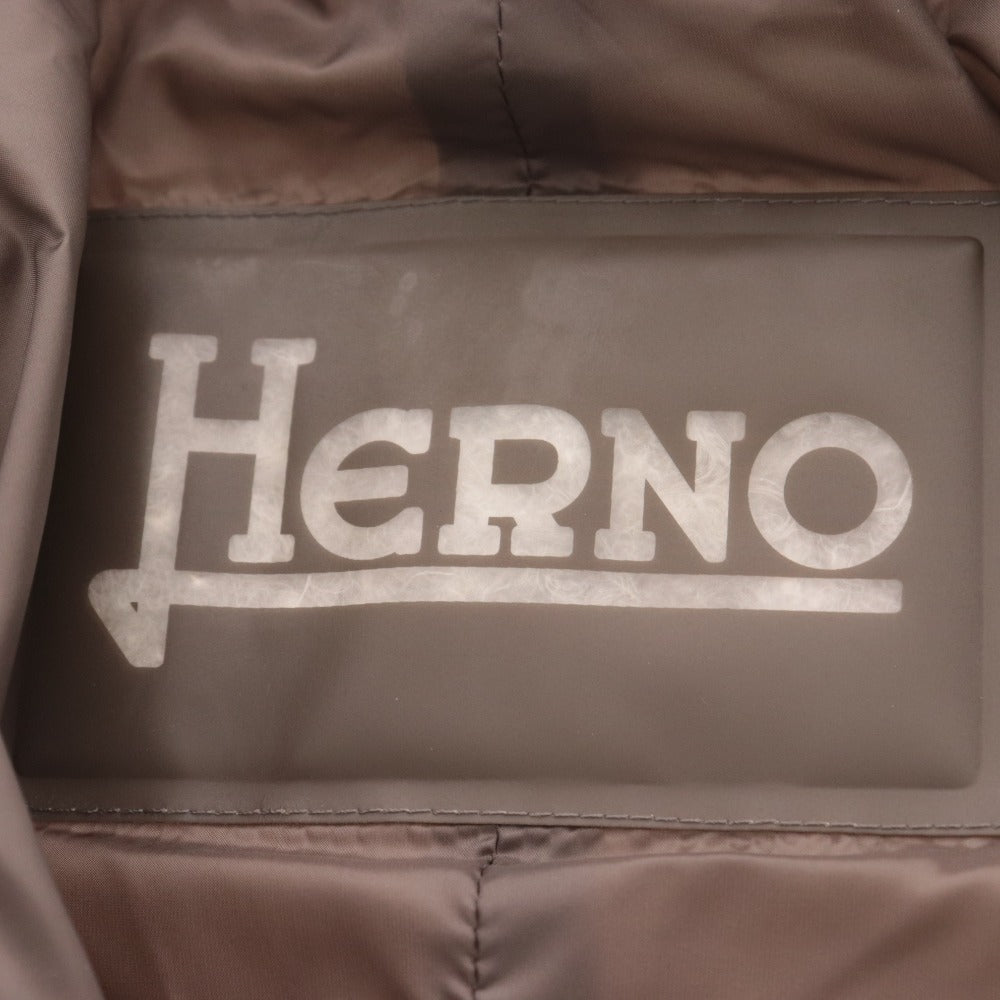 ■ ヘルノ ショールカラー ダウン ジレ ベスト メンズ 44 (S相当) ブラウン ハンガー付き