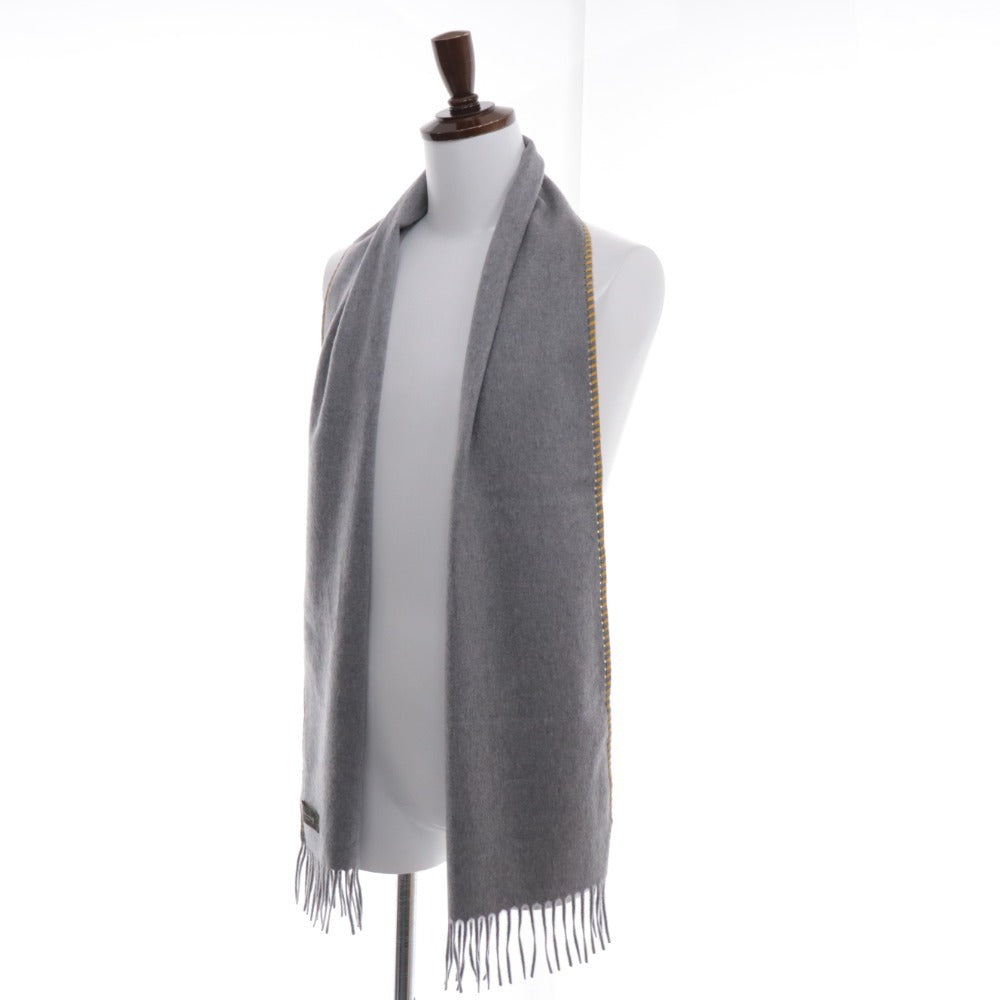 ■ マッキントッシュロンドン マフラー ストール フリンジ ユニセックス グレー 未使用