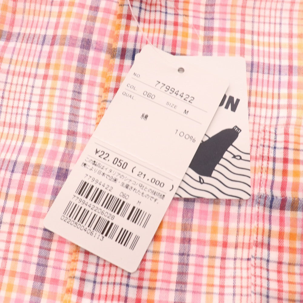 ■ Sinacova shirt, short sleeves, top, patch, embroidery, men's, M, pink, tagged, unused