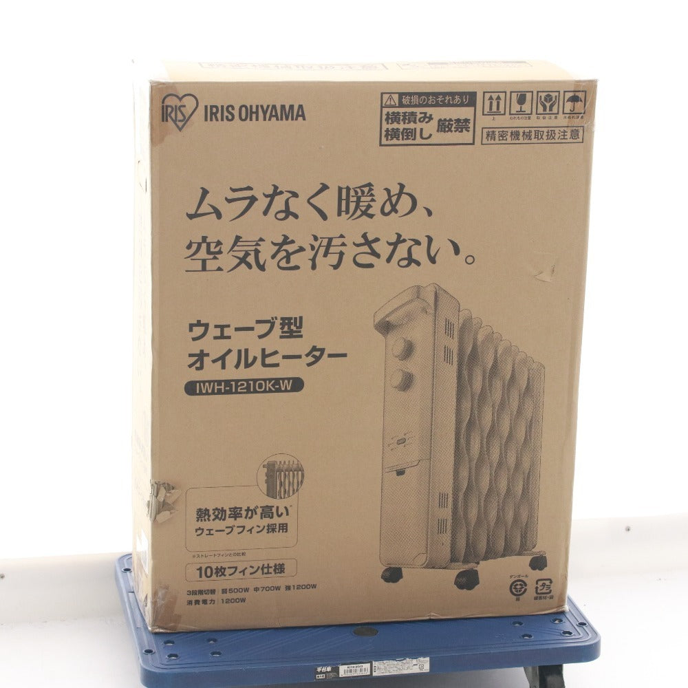 ■ IRIS OHYAMA Wave-Type Oil Heater IWH-1210K-W 10-Fin 2018 Model PSE Mark Power Confirmed Accessories Included