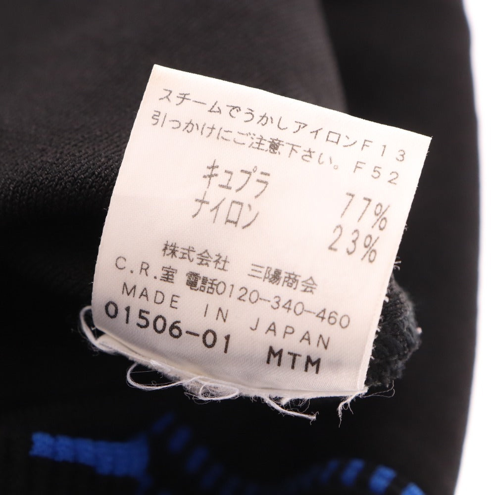 ■ エポカ タイトワンピース ノースリーブ ひざ丈 袖フリル レディース 40 ブラック ブルー