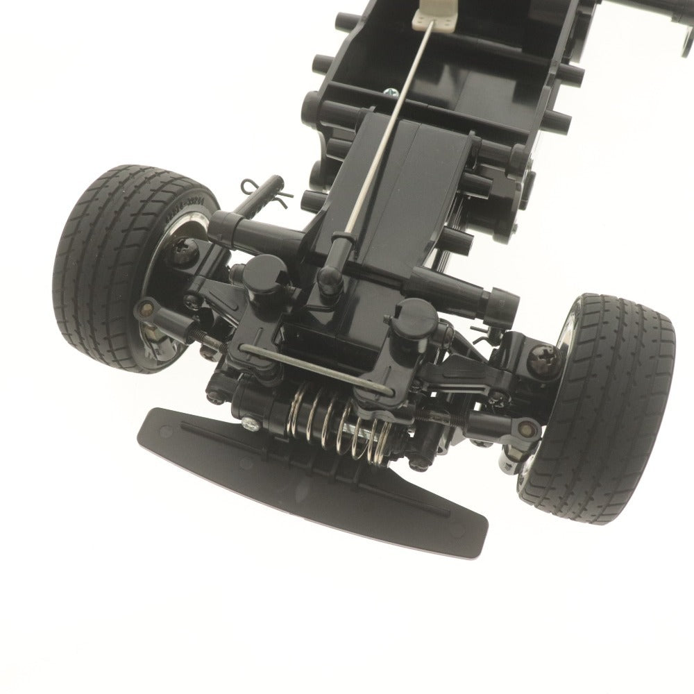■ TAMIYA 電動ラジコンフレーム シャーシ M02 全長34cm ミニクーパー RC 自動車部品パーツ サーボホーン付き 動作未確認 ジャンク