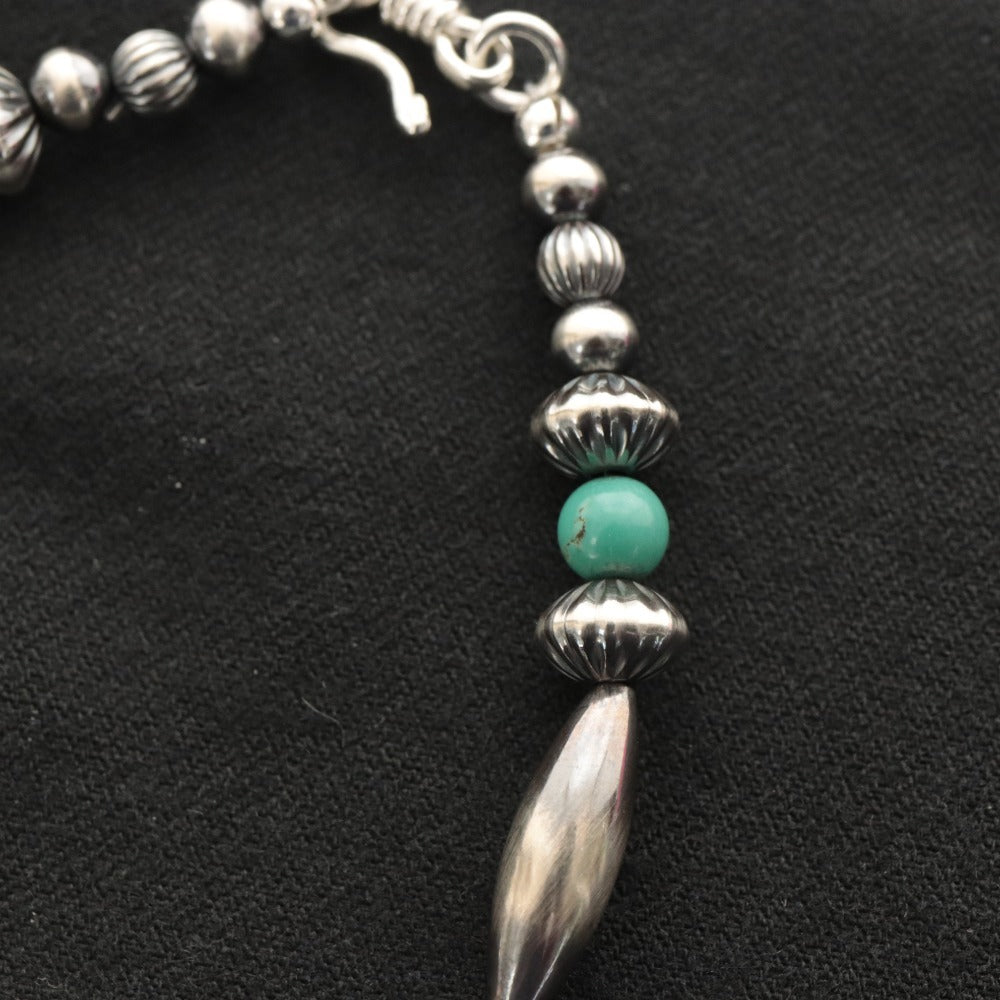 ■ WAYWARD ブレスレット アクセサリー I TYPE SILVER925 ナバホパール ターコイズ メンズ6.7g M シルバー 箱付き 未使用