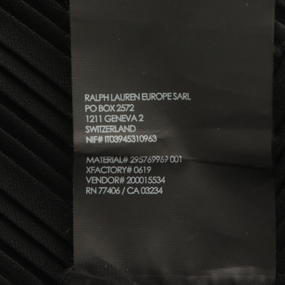■ CLUB MONACO クラブモナコ プリーツロングワンピース ノースリーブ トップス 紐ベルト レディース 4 (M相当) 黒 ブラック