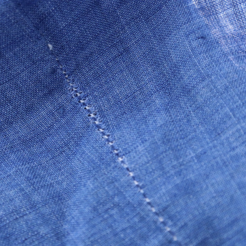 ■ メンズビギ シャツ 七分袖 トップス フレンチリネン 小花柄 メンズ 03 ブルー系