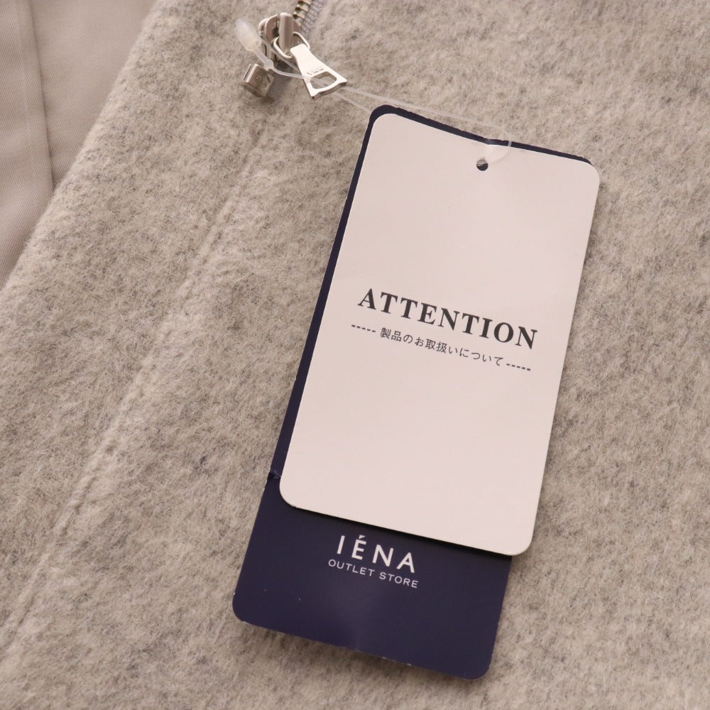 ■ シンプリシテェ ジップアップコート アウター フード ノーカラー 2way レディース M グレー タグ付き 未使用