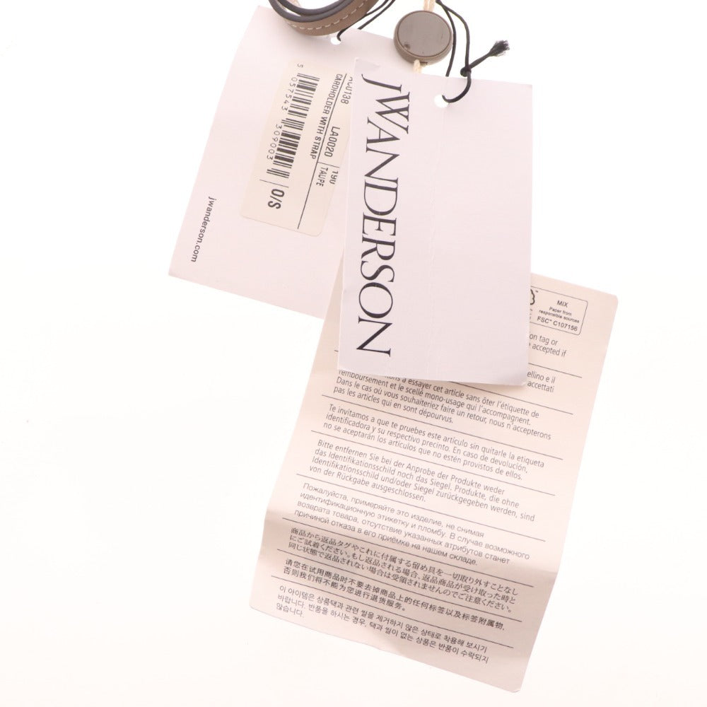 ■ ジェイダブリューアンダーソン カードホルダー カードケース ストラップ メンズ レディース ベージュ系 タグ付き 未使用