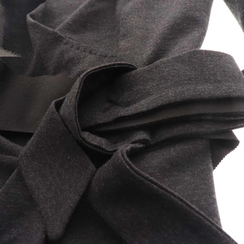 ■ DICE KAYAK One-piece long sleeve top skirt ribbon women's size 38 black