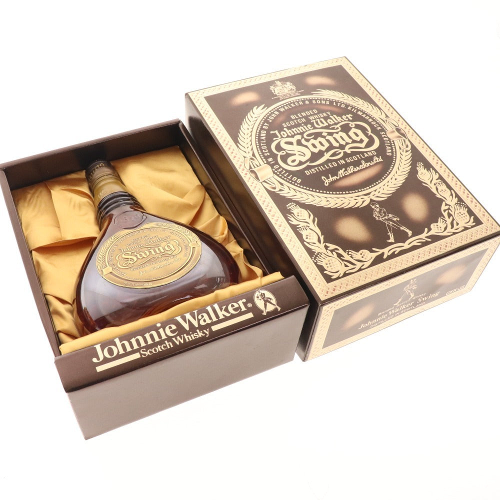 ■ 酒 ジョニーウォーカー 3点セット まとめ売り スイング ブラックラベル 金キャップ ウイスキー 43度 750ml 箱付き 未開栓 未使用