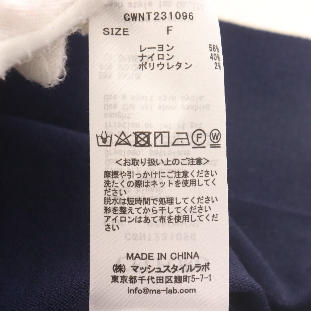 ■ セルフォード アンサンブル ノースリーブ トップス タンクトップ ケープ 2way バイカラー レディース F ネイビー