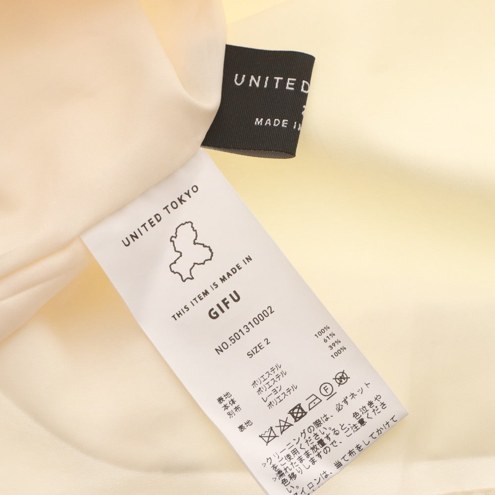 ■ UNITED TOKYO ユナイテッドトウキョウ ワンピース トップス ボトムス 長袖 ファスナー レディース 2 アイボリー系