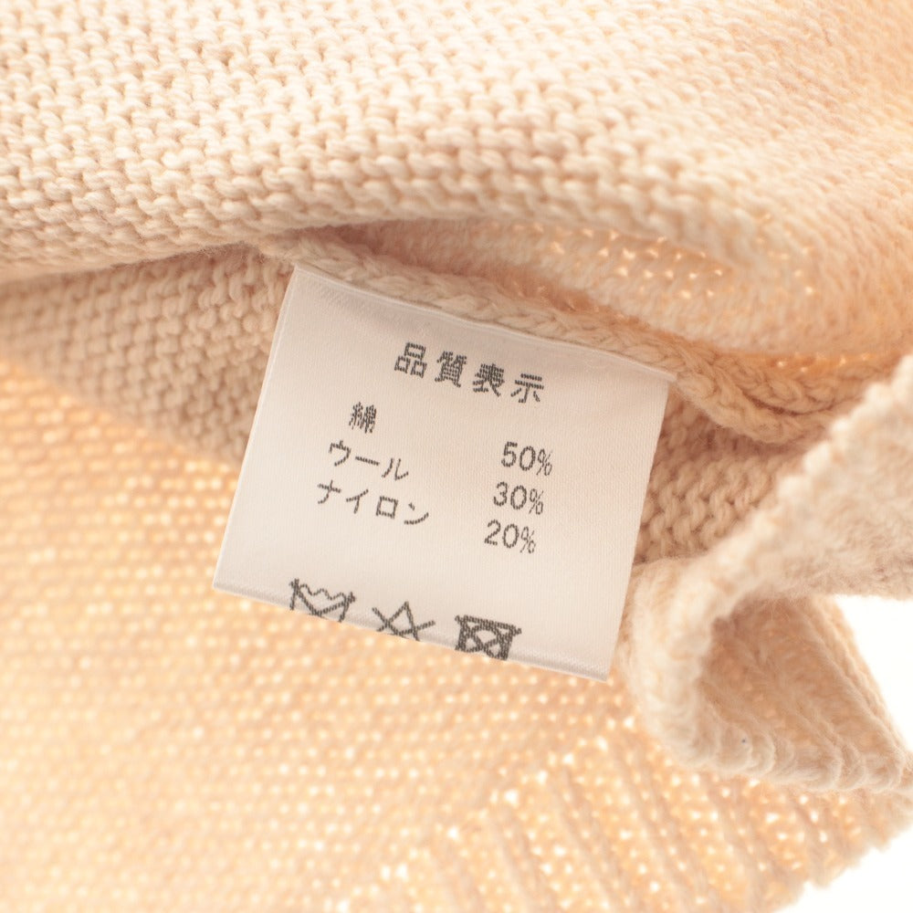 ■ Apple House Abuchi Sweater Knit Pullover Short Sleeve Top Relaxed Fit Made in Japan Women's One-Size Equivalent Light Beige