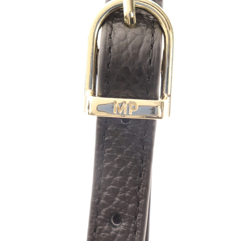 ■ マッキントッシュ フィロソフィー ハンドバッグ ショルダーバッグ 鞄 牛革 持ち手バンブー レディース ブラック