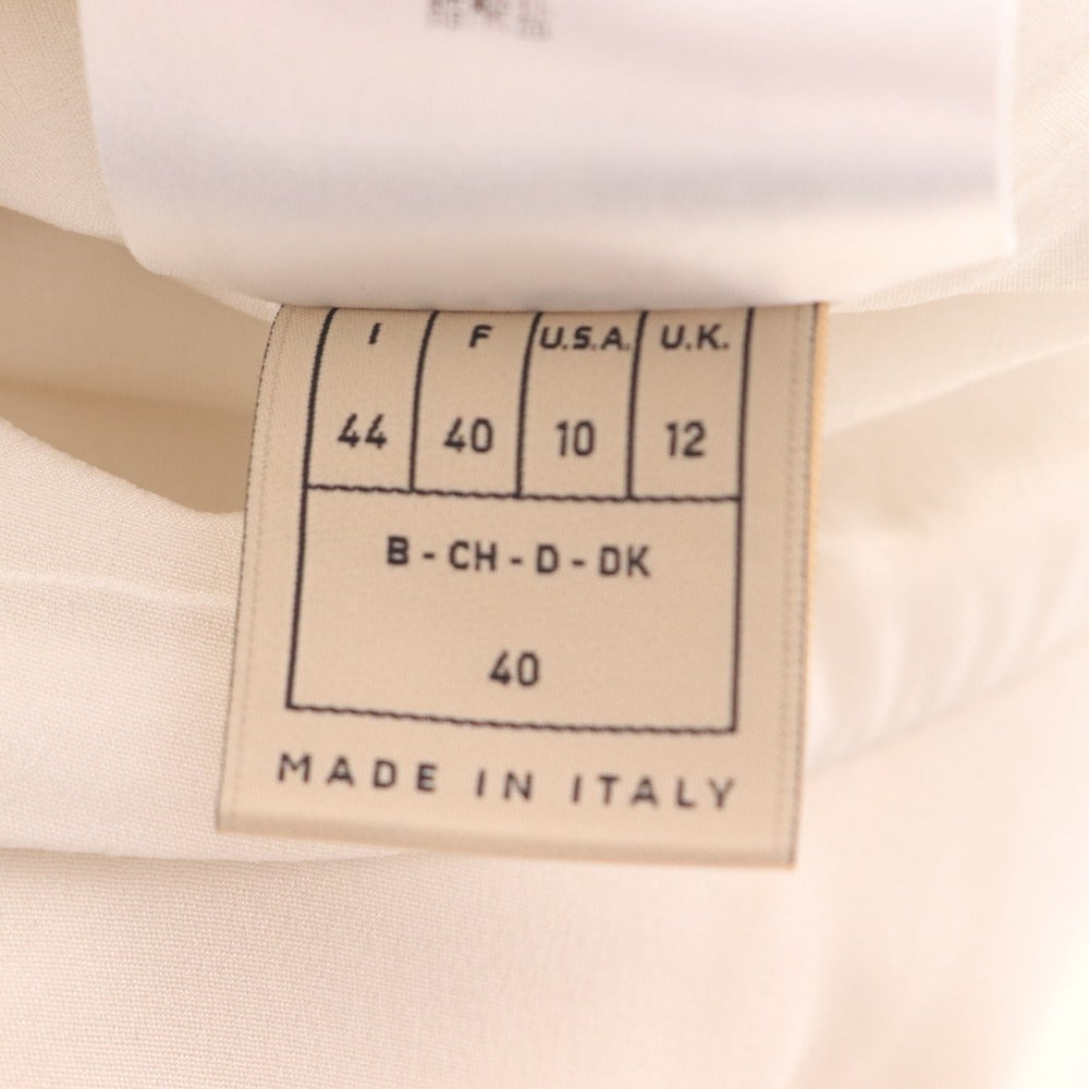 ■ Emilio Pucci One-piece Dress Sleeveless Knee-length Top Bottoms Ruffled Hem Women's Size 44 White Unused