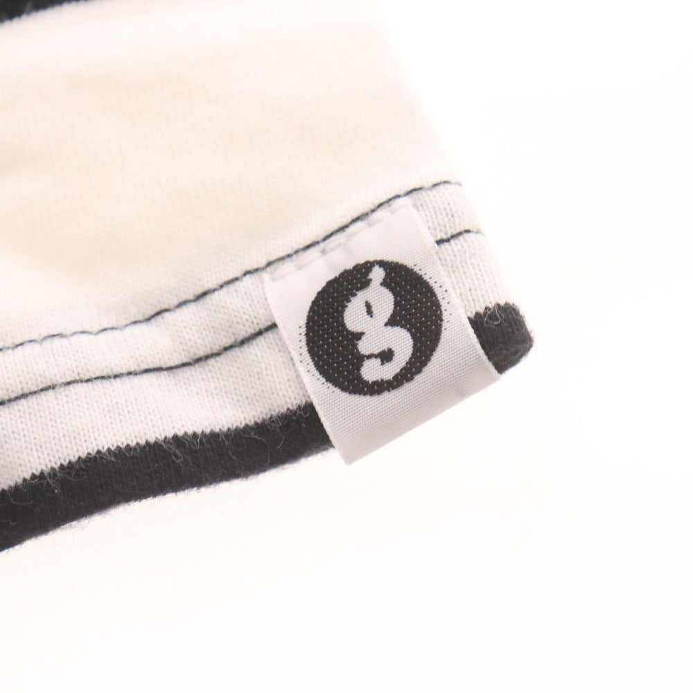 ■ グッドイナフ Tシャツ 半袖 トップス GOODENOUGH カットソー ボーダー バッグプリント メンズ ブラックホワイト