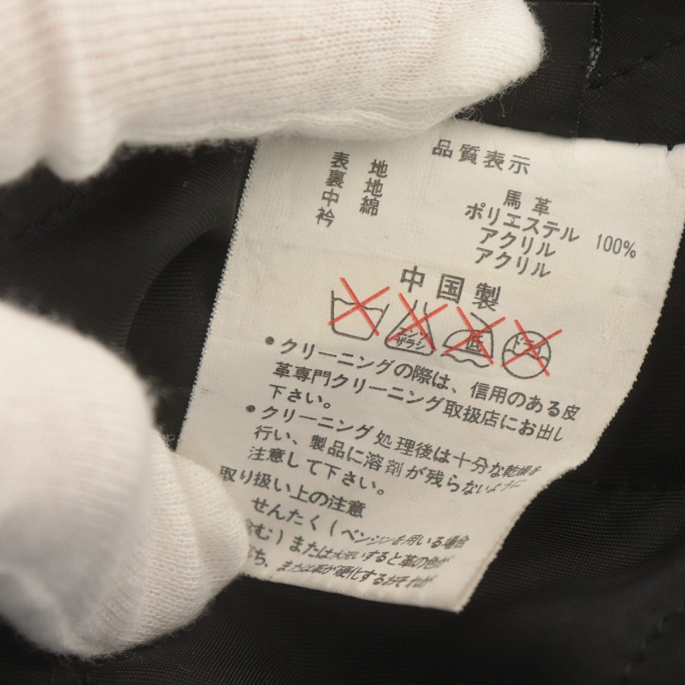 ■ Liugoo Leathers リューグーレザーズ ライダースジャケット 長袖 アウター レザー 馬革 メンズ 3L ブラック