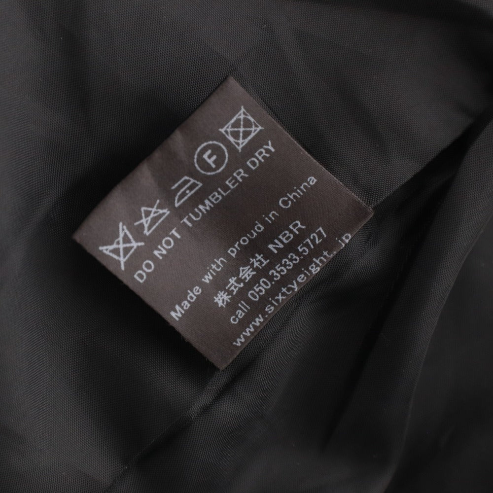 ■ 68&BROTHERS NEW YORK ライダースジャケット 長袖 アウター キルティング ダブル ジップアップ 襟 メンズ XL 黒 ブラック