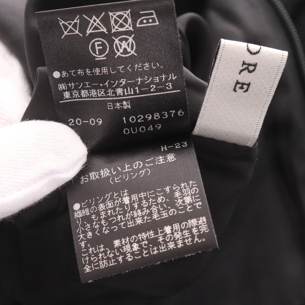 ■ アドーア パンツ ボトムス チェック ワイド 裾スリット レディース 36 (S相当) ブラック