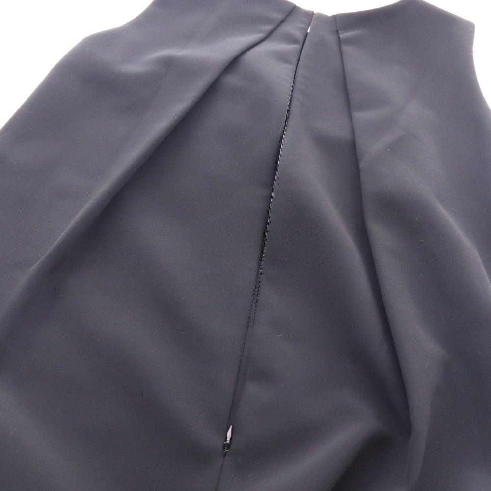 ■ グレースクラス ワンピース ノースリーブ トップス ボトムス ビーズ 刺繍 ひざ丈 レディース 38 ブラック