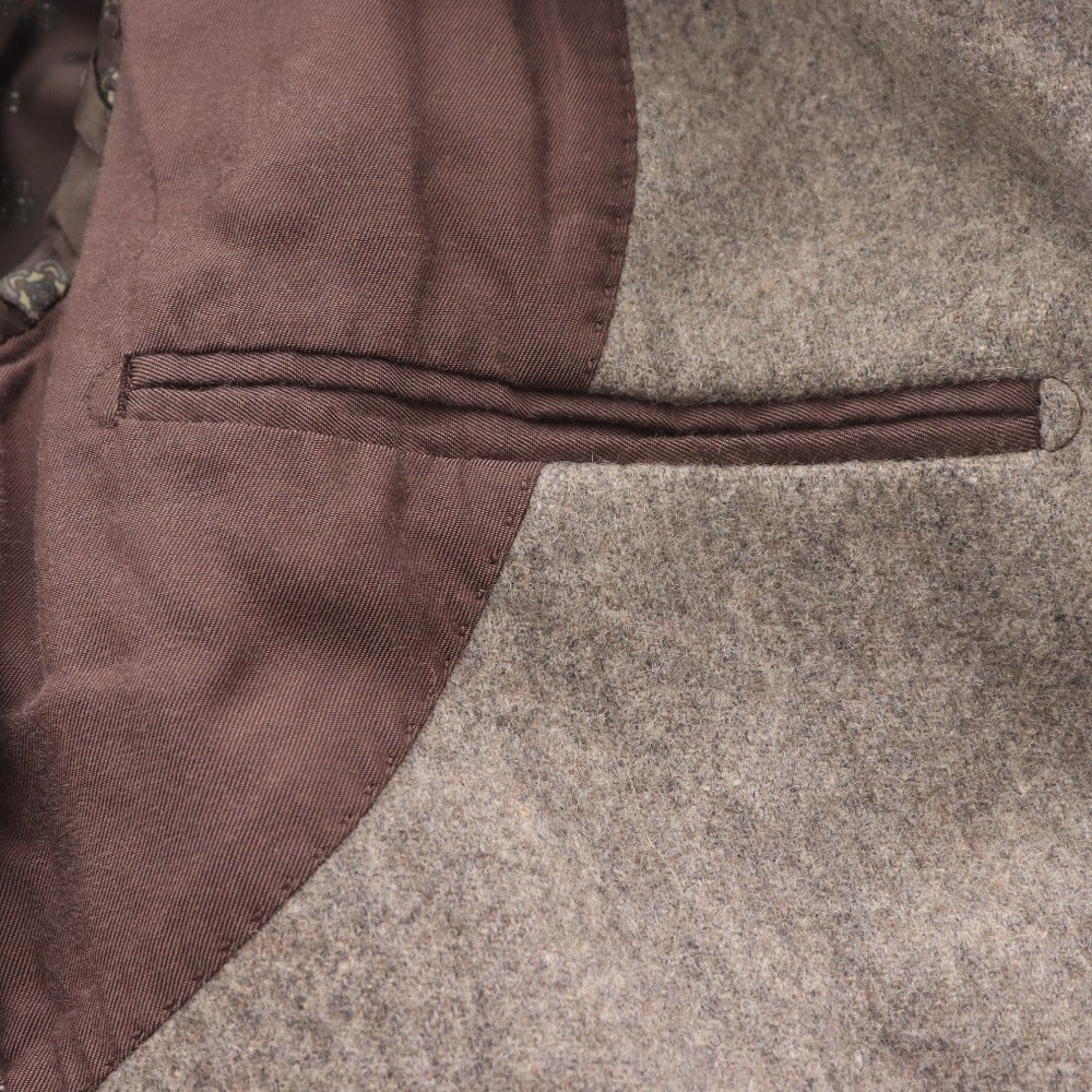 ■ UNITED ARROWS TOKYO United Arrows Chesterfield Coat, Long Sleeve, Outerwear, Chest Pocket, Collar Buttons, Men's, Size M, Gray, Tag Included