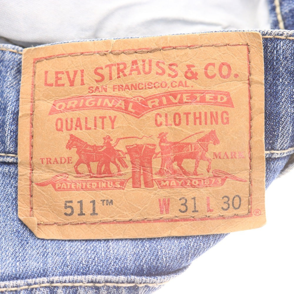 Levi's Men's 511 Jeans with 4102 Logo, Pockets, Buttons, and Logo, Size 31 x 30 (M), Navy