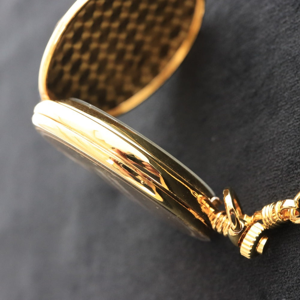 ■ 国民栄誉賞記念 懐中時計 長嶋英雄 松井秀喜 2013 5/5 刻印 サイン入り 読売ジャイアンツ クォーツ 64.5g ゴールド 箱付き