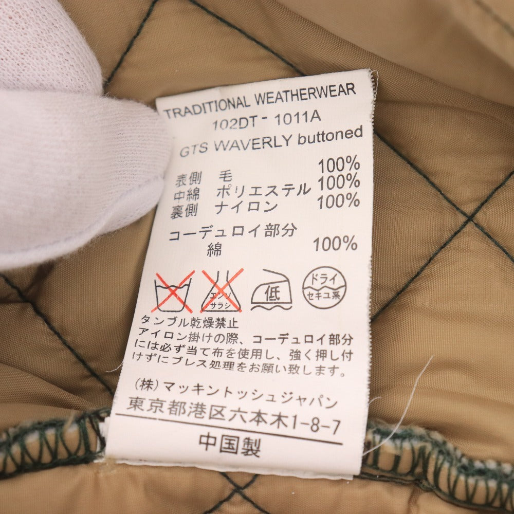 ■ トラディショナル ウェザーウェア ジャケット コート アウター キルティング メンズ 38 (M相当)グリーン