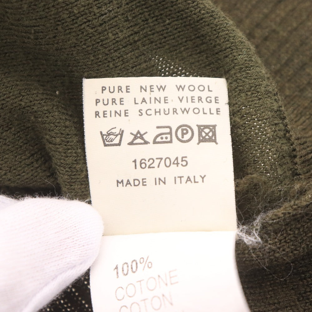 ■ ニールバレット ニット セーター トップス Vネック リブ メンズ カーキ