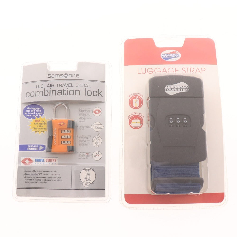 ■ サムソナイト ボストンバッグ 鞄 メンズ ブラック TSAロック付きスーツケースベルト TSAロックダイヤル式南京錠 付き 未使用含む
