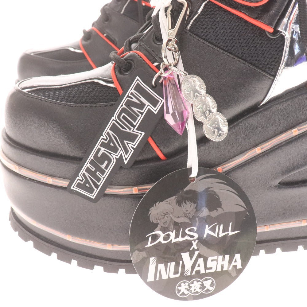 ■ DOLLS KILL x INUYASHA 犬夜叉 コラボ グッズ スニーカーブーツ 靴 厚底 光る機能 レディース 7M 23.5相当 ブラック タグ付き 未使用