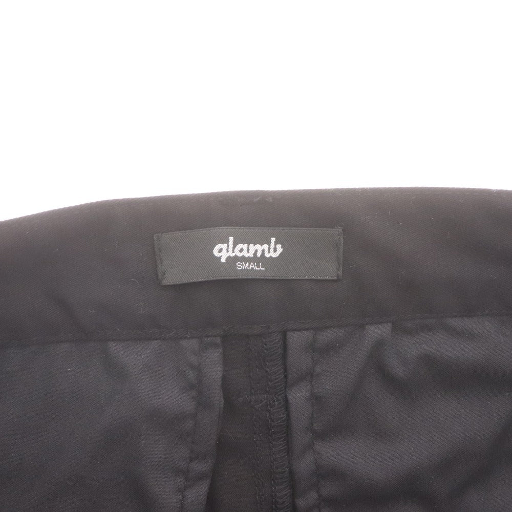 ■ glamb グラム ロングヘムサルエルパンツ ボトムス テーパード フルレングス ストレッチ 無地 メンズ S ブラック 黒 未使用