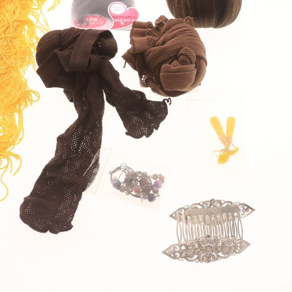 ■ フラメンコ 小物 等 19点セット まとめ売り アバニコ シージョ ピアス 花 つけ毛 タイツ 等 イエロー ブラック