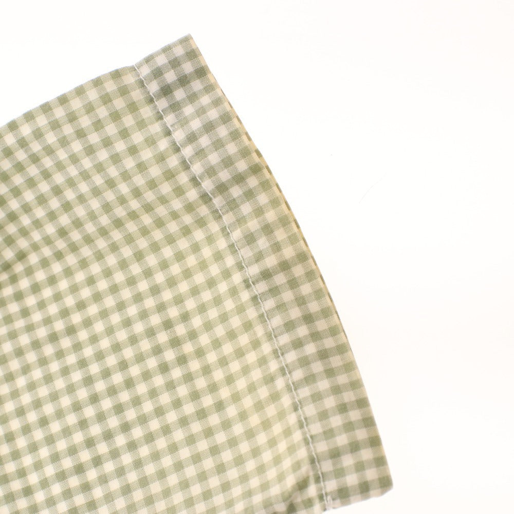 ■ カネコイサオ カーディガン カットソー 長袖 トップス チェック 袖切り替え レディース グリーン