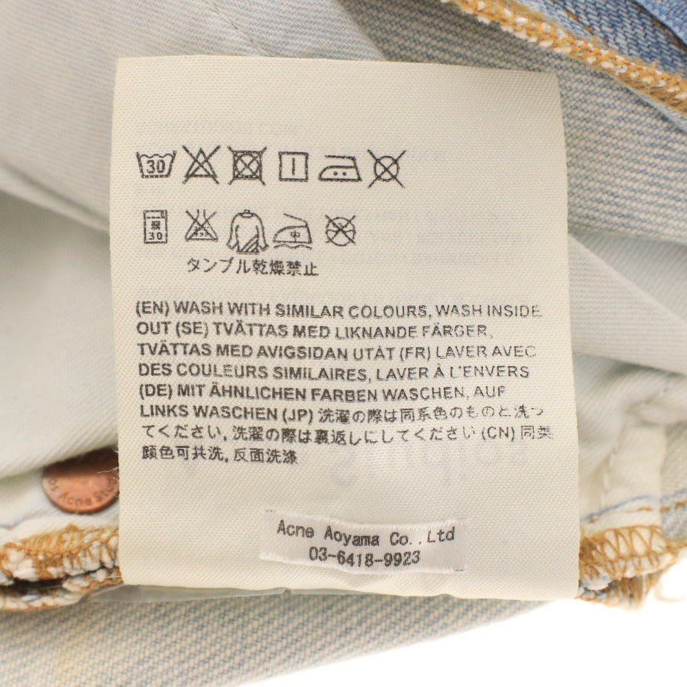 ■ アクネストゥディオズ デニム ロング CA3981 ボトムス スキニー ジーンズ ブリーチ レディース 26/32(xxsサイズ相当)ライトブルー