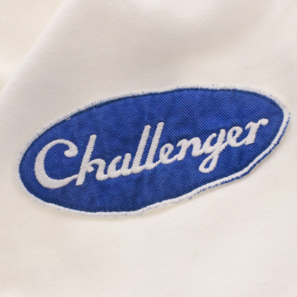■ チャレンジャー CHALLENGER トレーナー スウェット トップス クルーネック ロゴ バックプリント メンズ L ホワイト