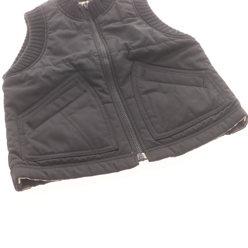 ■ バーバリー ベスト アウター リバーシブル キッズ 男の子 女の子 100A ブラック ベージュ