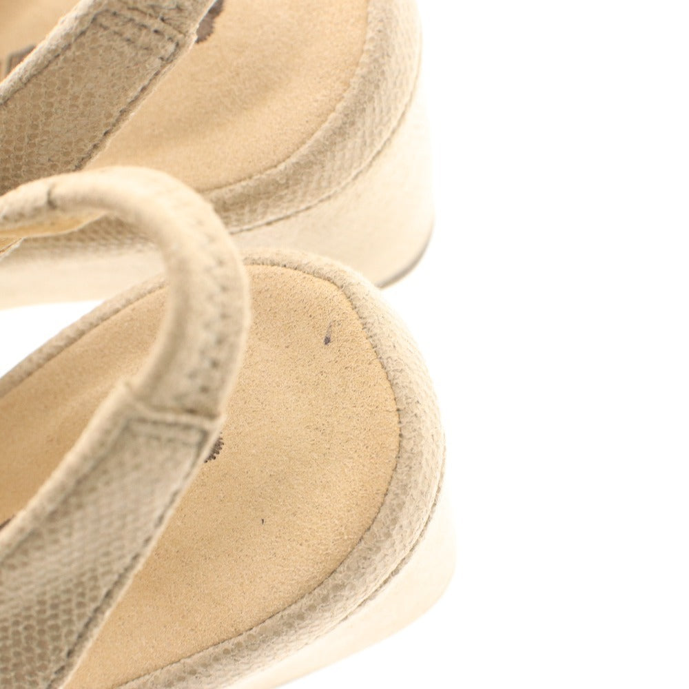 ■ COULEUR VARIE クロールバリエ サンダル ミュール 744206 リボン飾り レディース 22cm ベージュ系