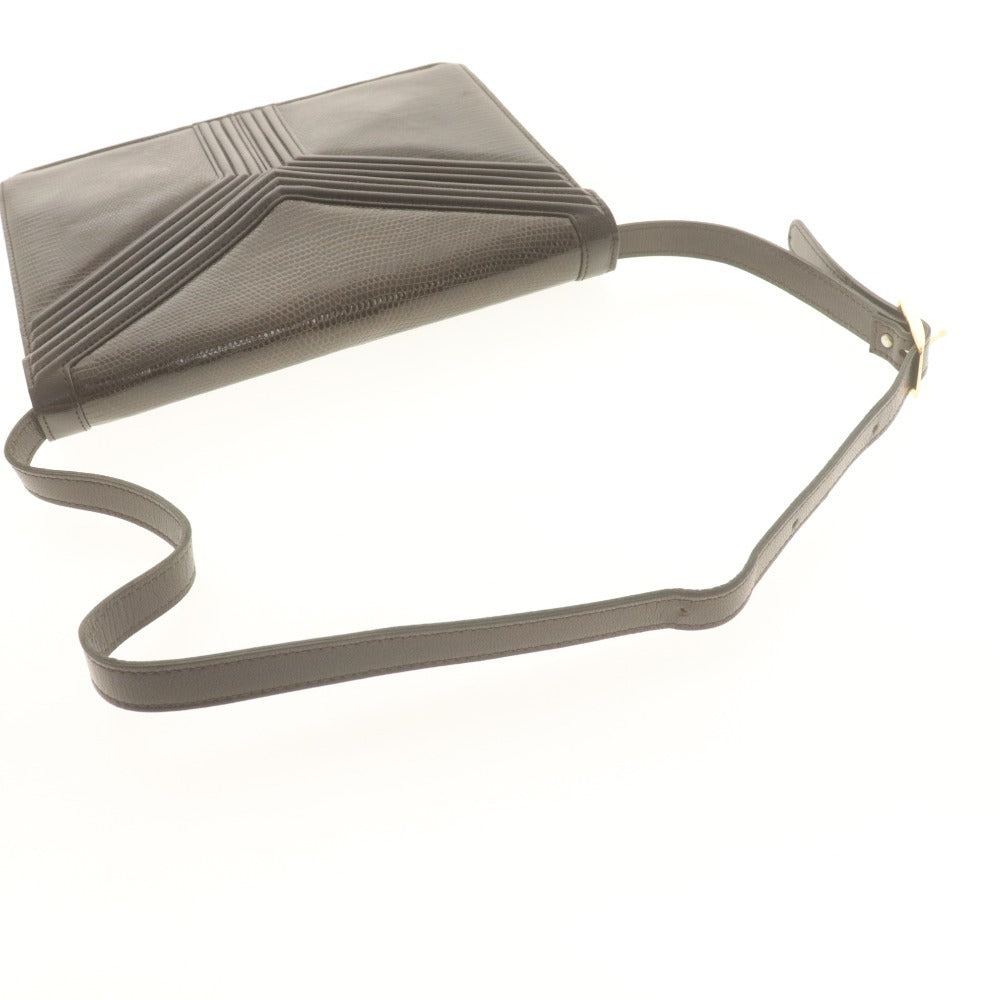 ■ Yves Saint Laurent イヴサンローラン ショルダーバッグ 鞄 革 レザー Yデザイン ヴィンテージ メンズ レディース ダークブラウン