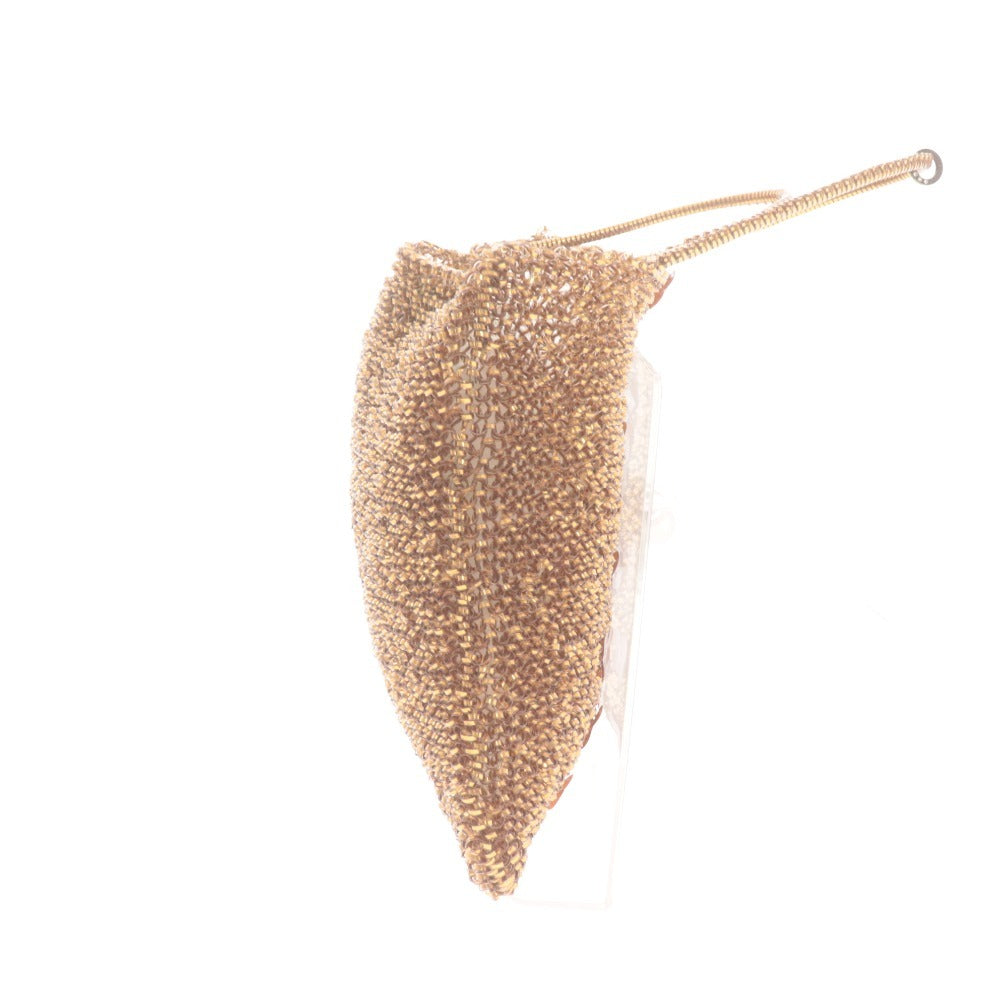 ■ Anteprima Wire Bag Handbag Flower Women's Gold Brown with Pouch