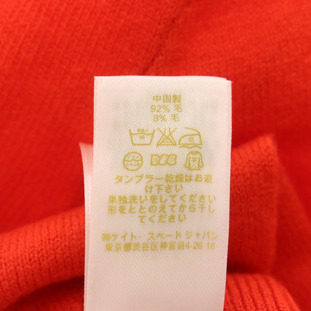 ■ Kate Spade Knit Sweater, Long Sleeve, Ribbon, Women's, XS, Orange
