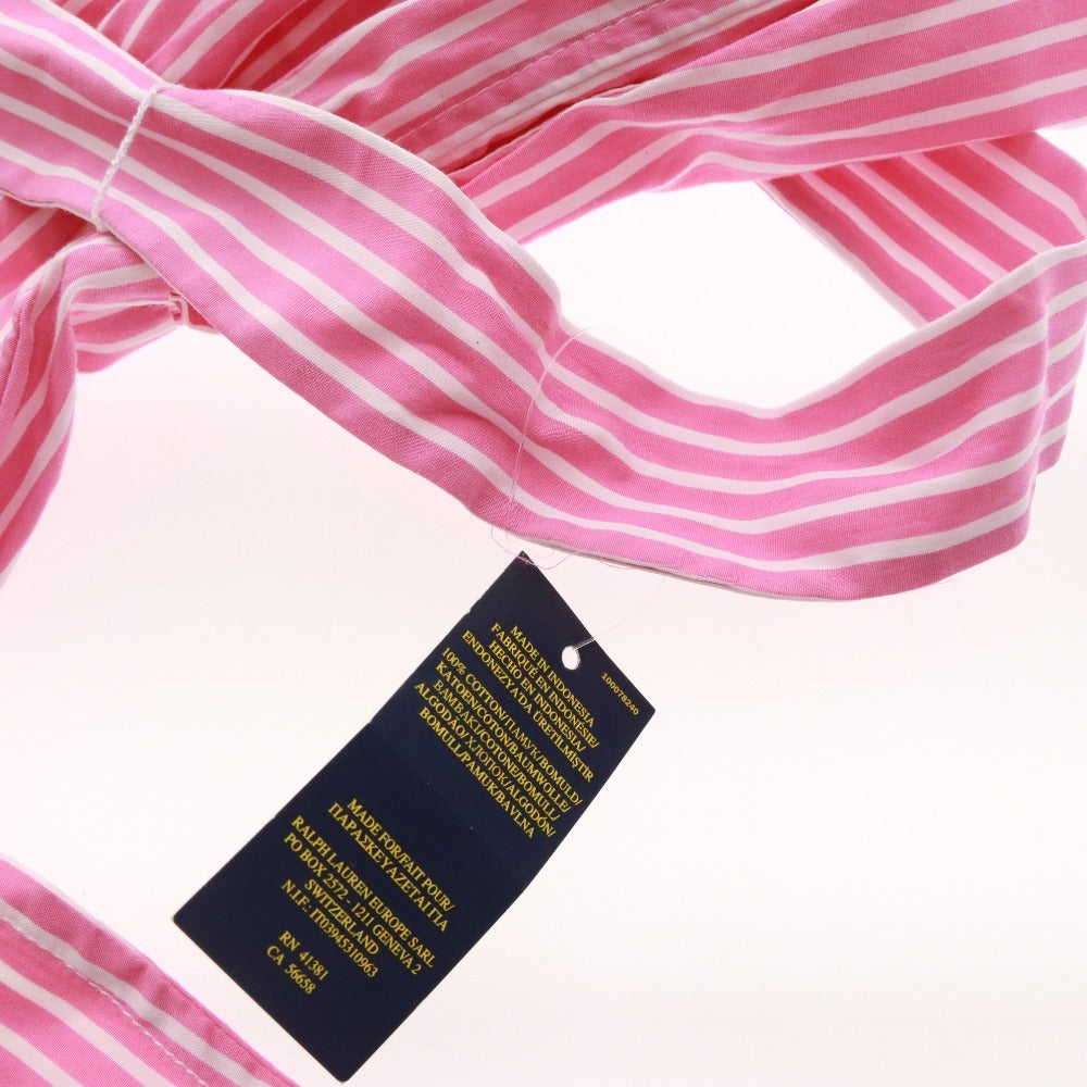 ■ ラルフローレン POLO シャツワンピース 長袖 トップス ボトムス ストライプ キッズ 3/3T(90-100相当) ピンク タグ付き 未使用