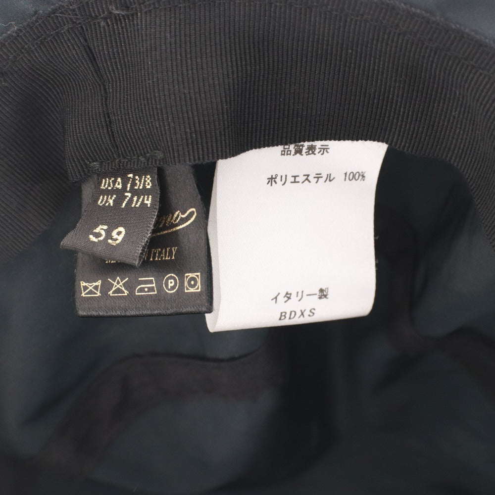■ ボルサリーノ ハット 帽子 ロゴ メンズ 59 ブラック