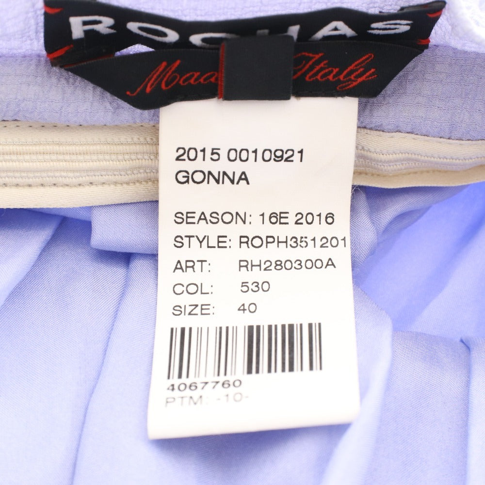 ■ Rochas skirt bottoms, ruffled, knee-length, women's, size 40 (equivalent to M), purple