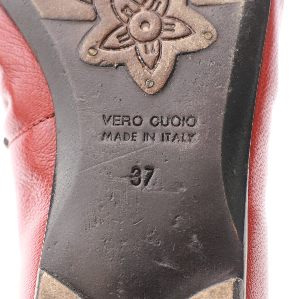 ■ Dries Van Noten flat shoes, women's size 37 (equivalent to 24cm), reddish brown, with box