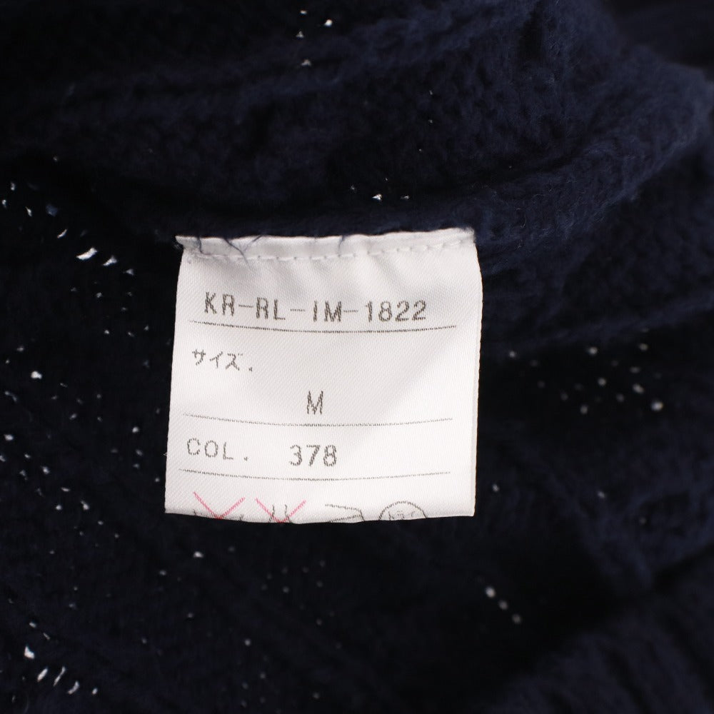 ■ POLO RALPH LAUREN ポロ ラルフローレン セーター トップス 長袖 丸首 無地 メンズ M ネイビー系