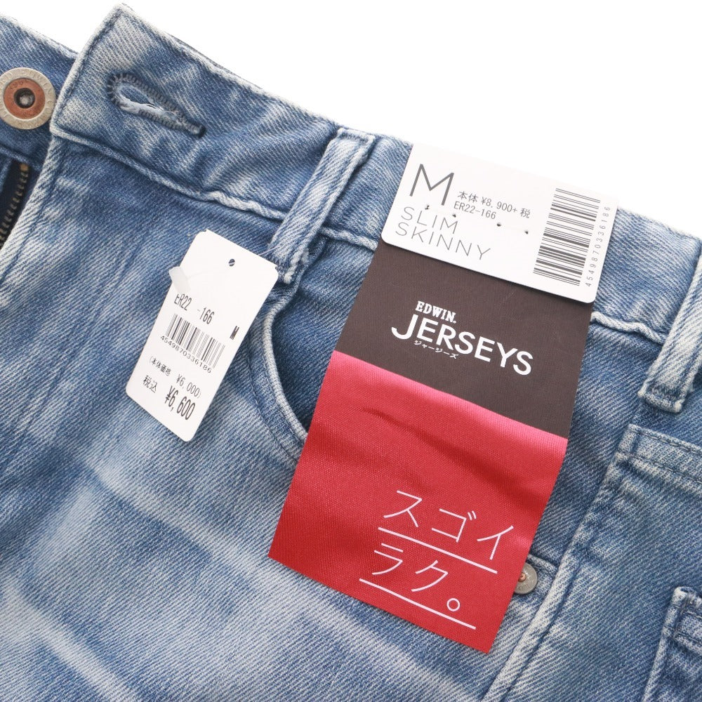 ■ EDWIN エドウィン ジーンズ パンツ ボトムス ジャージーズ ER22-166 ファスナー ポケット メンズ M ネイビー系 タグ付き 未使用