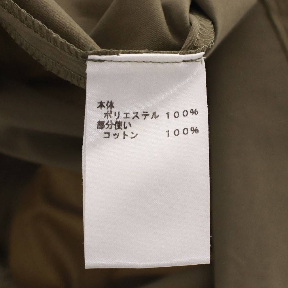 ■ ネミカ NEMIKA チュニック 長袖 トップス レリアン シャツ タック ワンピース 日本製 レディース 11(L相当) カーキ 未使用