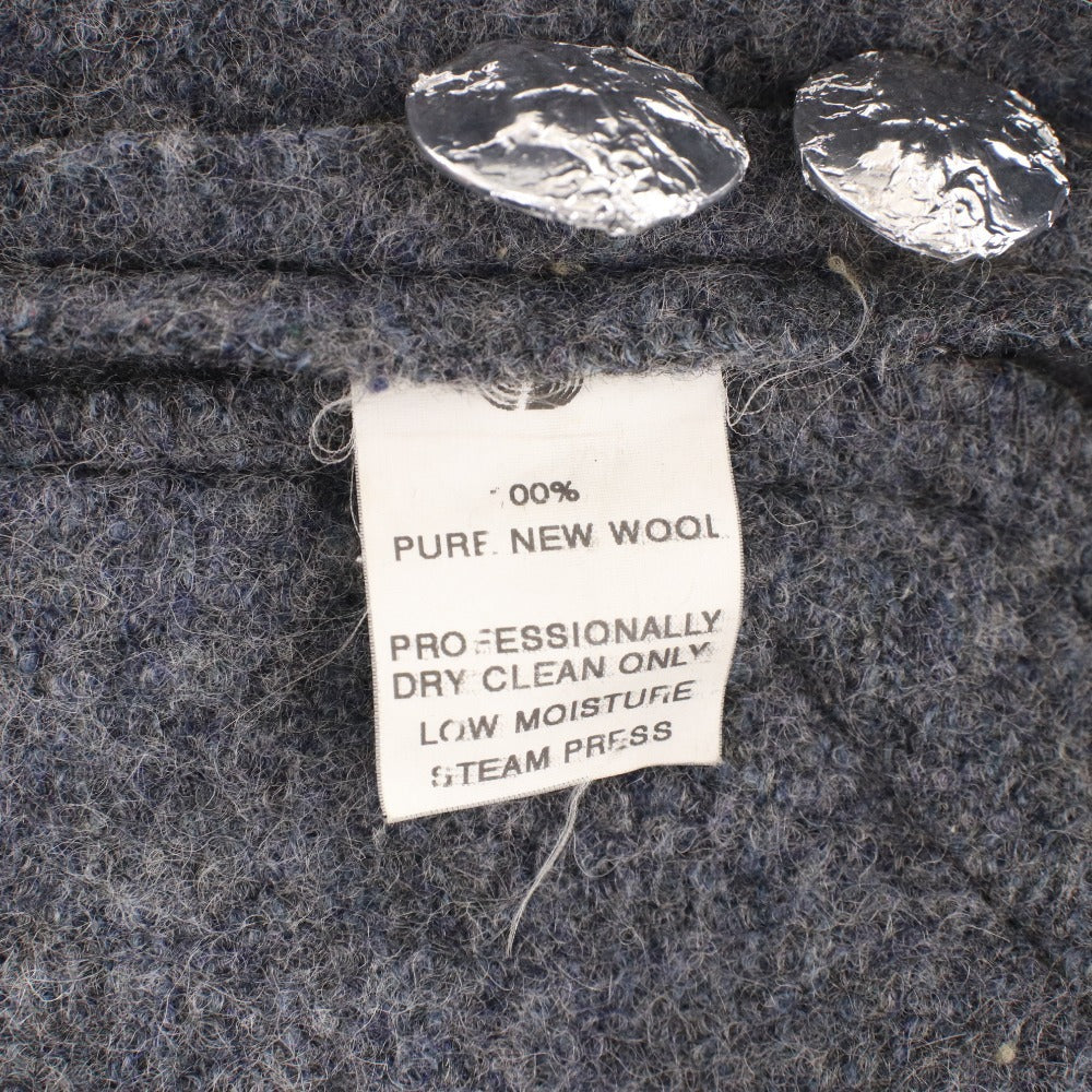 LLBean Long Pure New Wool Coat with Hood, Piping, Embroidered Buttons, Women's, Gray, Size M