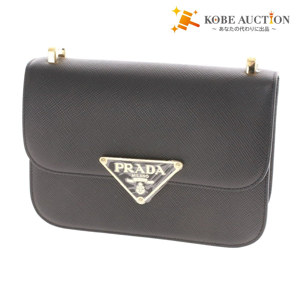 □ PRADA プラダ サフィアーノレザー ショルダーバッグ 1BD320 鞄